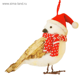 Набор для творчества - создай елочное украшение "Птичка в шарфике"