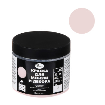 Краска акриловая для мебели и декора Нежно-розовый 0,45 кг Новбытхим *1/6