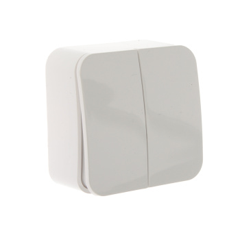 Выключатель "BLANCA" ОП 2кл. белый 6А 250В (изол.пласт.) BLNVА065001 *15/90