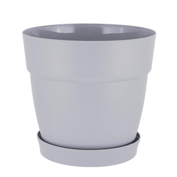 Кашпо пластм. "Villa de Fiori" 20л d верха 360мм h330мм с поддоном Колёса Утр.туман IG660410025 *1/6 Кашпо пластм. "Villa de Fiori" 20л d верха 360мм h330мм с поддоном Колёса Утр.туман IG660410025 *1/6