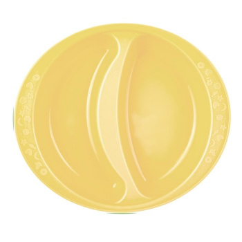 Тарелка пластм. мелкая д.200мм двухсекционная "Follow Me" Солнеч.зайчик арт.LA110012101 *1/10