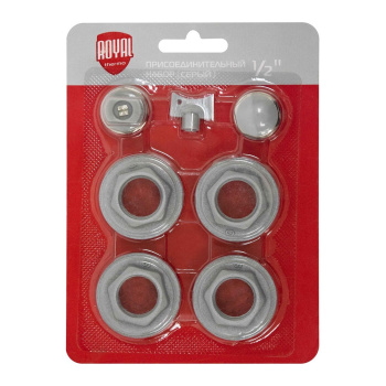 Набор для монтажа радиаторов Royal Thermo, 1/2", без кронштейнов, серебристый Набор для монтажа радиаторов Royal Thermo, 1/2", без кронштейнов, серебристый