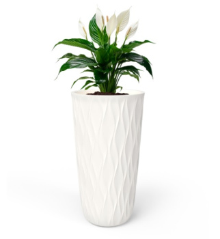 Кашпо пластм. "Desert" высокое 21л d верха 266мм h513мм со вставкой Молочный 86807 *1/2 Кашпо пластм. "Desert" высокое 21л d верха 266мм h513мм со вставкой Молочный 86807 *1/2