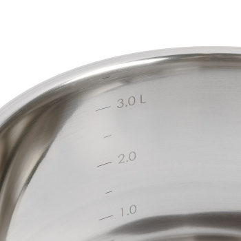 Кастрюля нерж. "Kukmara" "Orion" 3.5л Стекл.кр., d дна180мм (подх. д/Индукц.пл.) ORN-CA3520G *1/4