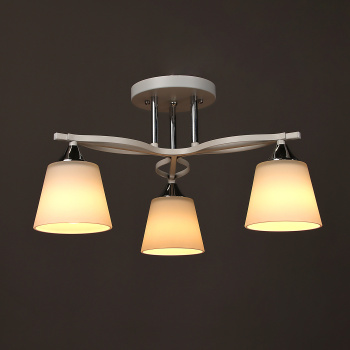 Люстра N6587/3 WT+CR 3*40W E27 220V (d-500; h-250) VERNER LIGHTING *1