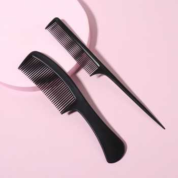 Набор расчесок 2пр (с ручкой с хвостиком) 21,5(±1)см черный пакет QF 3519180