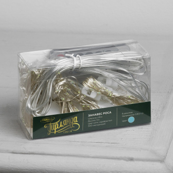 Гирлянда «Занавес роса» Luazon Lighting, 3х2.8 м, 8 режимов, аквамарин, 300 LED, IP20, USB Гирлянда «Занавес роса» Luazon Lighting, 3х2.8 м, 8 режимов, аквамарин, 300 LED, IP20, USB