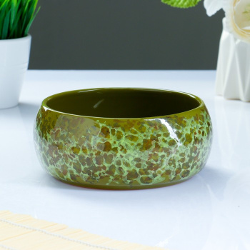 Судок керамич. д/запекания "Русский" 0,9л. Малахит (Борисов) *1/12