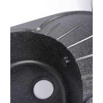 Мойка из искусственного камня овальная черная матовая AGATA 110/Q4 (730х450 мм)*1