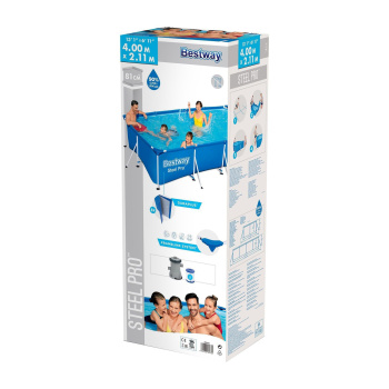 Бассейн каркасный Steel Pro 400х211х81 см (в комплекте: насос с фильтром 220V) (56424) 1228957 Бассейн каркасный Steel Pro 400х211х81 см (в комплекте: насос с фильтром 220V) (56424) 1228957