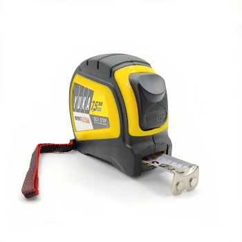 Рулетка  7,5м х25мм резино-пластик корпус стальн лента автостоп магнит артYK075250M Novocraft*1/6/60