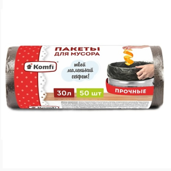 яяяМешки для мусора  30л*50шт толщ.7мкм "Komfi" PM350BL ("А.Д.М.")  *50 яяяМешки для мусора  30л*50шт толщ.7мкм "Komfi" PM350BL ("А.Д.М.")  *50