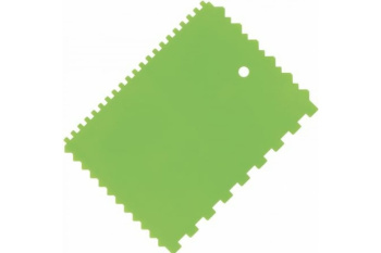 Шпатель для клея 135*90мм  пластик зубчатый зуб А1/А2/В1/В2 (арт.316-8700) Декор *1/25/400/2000 Шпатель для клея 135*90мм  пластик зубчатый зуб А1/А2/В1/В2 (арт.316-8700) Декор *1/25/400/2000