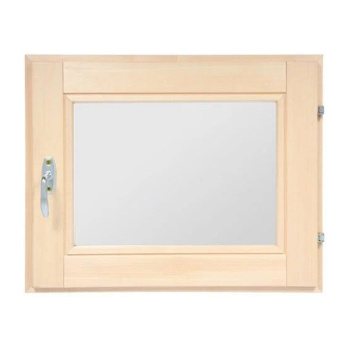 Форточка в парную, двойное стекло, 0,5Вх0,6Ш м с ручкой, затвором, петлями "Банные штучки" в кор./1