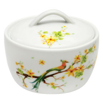 Сахарница форфор. 300мл Dominik "Райская птичка" DM9007/DM9005 *1/8