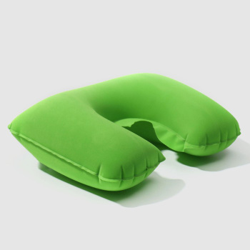 Подушка для шеи надувная ONLITOP, 38x24 см, зеленый