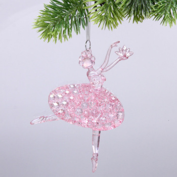Подвеска "Праздничный танец" 9,5*14 см, Розовый