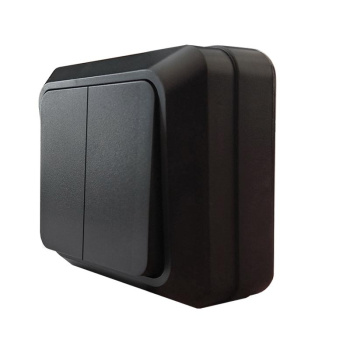 Выключатель "Олимп" ОП 2кл. черный 10А IP20 UNIVersal 2213 *10/200