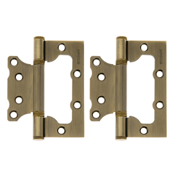 Петля без врезки 100*75*2,5мм БРОНЗА АВ (комплект 2шт.) АПЕКС *1/5/50