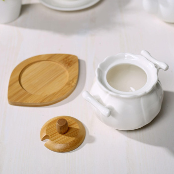 Сахарница "Эстет" на деревянной подставке 500 мл