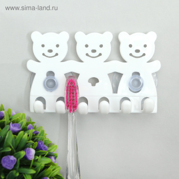 Держатель для зубных щеток на присоске, микс дизайнов 643611