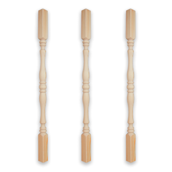 Балясина 5х5х90 см Арелан, точеная, тип 3, сосна, сорт экстра