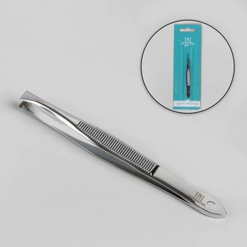 Пинцет №1 прямой широкий 8,5см серебр пакет QF