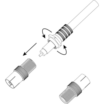 Переходник TV гнездо F - гнездо TV ЭРА SIMPLE Б0048292 *10/50