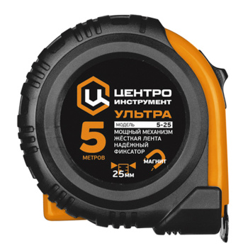 Рулетка 3м "УЛЬТРА" каучук с фиксатором магнитная (3Мх19мм) ЦИ *1/12