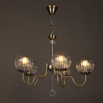 Люстра NH6439/5 AB 5*40W E27 220V (d-610; h-430/690) VERNER LIGHTING *1