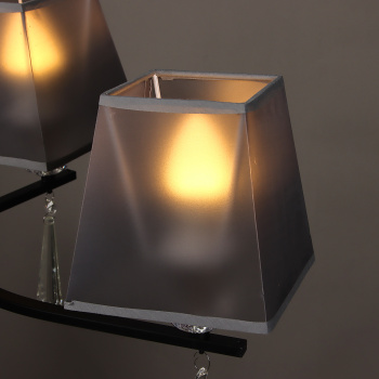 Люстра NH6444/5 BK+COP 5*40W E27 220V (d-630; h-515/770) VERNER LIGHTING *1