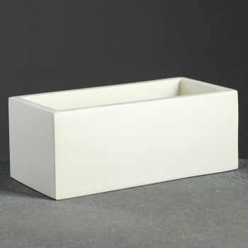 Кашпо гипсовое "Лофт" 1,0л 125х150мм h122мм с поддоном Слоновая кость ("VipSet") *4