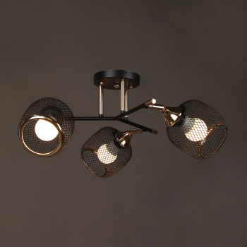 Люстра N6408/3 BK+FGD 3*40W E27 220V (d-540; h-230) VERNER LIGHTING *1