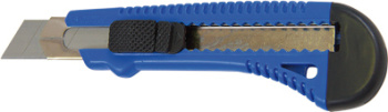 Нож строительный 18мм корпус пластик направл.металл (2701002) T4P *1/12/288
