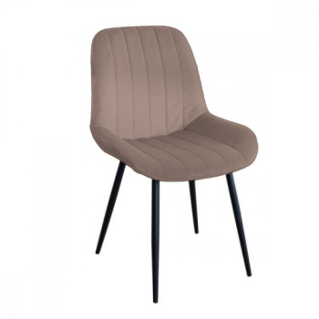 Кресло МАРТИН-лайт 520x400xh890 велюр КОНФЕТТИ корица+ металл.каркас ДИАМЕТР трубы 25 мм ЧЕРНЫЙ*4