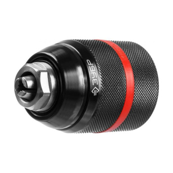 Патрон для дрели 13мм БЗП резьба 1/2" корпус металл с фиксатором ударный (29072-13-1/2) ЗУБР *1/36