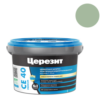 Затирка для швов Церезит CE 40, 2 кг, киви