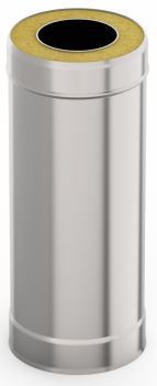 Труба-сэндвич 0,5м 115х200 нерж/оцинк 0,5мм/0,5мм AISI 430/оц GS *1/50