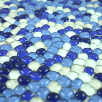 Мозаика 30х30 см Foshan, 0.09 м², стекло, голубо-белый