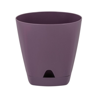 Кашпо пластм. "Amsterdam"  2,5л d верха 170мм h165мм прикор.полив Морозная слива ING6200МС *1/12