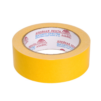 Лента клейкая двусторонняя на полипропилен. основе 38мм х25м АЛЬЯНС *1/48