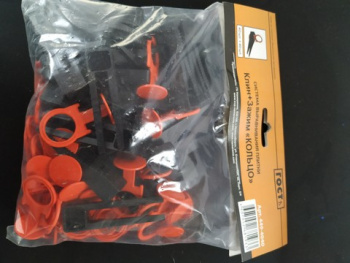 Система выравнивания плитки СВП набор Зажим "Кольцо" 40шт+Клин 40шт (арт.449-4040)