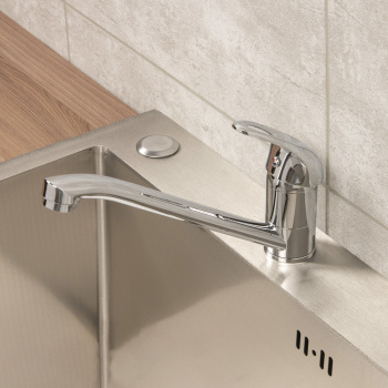 Смеситель для кухни ЦС-СМ 27ш D35 М43 без шлангов, длинный излив (Подольск) *1/10