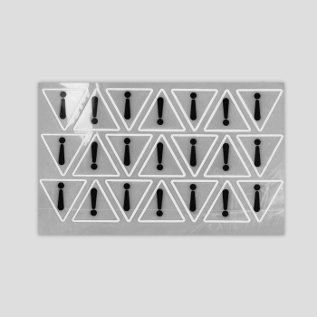 Светоотражающая наклейка предупр-ий знак 11,2*6,5см (21 шт на листе цена за лист) жёлтый АУ  6881872