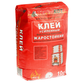 Клей для плитки Терракот, жаростойкий, 10 кг