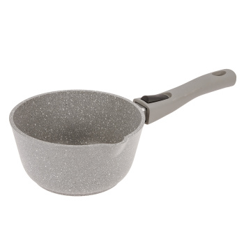 Кастрюля алюм. литая а/приг. Kukmara "Мраморная" светлый 1,5л Дл.Съемн.р, Ст.кр.с нос. кмс0156а *1/3