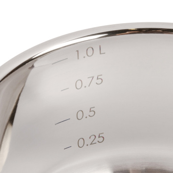 Кастрюля нерж. "Kukmara" "Orion" 1,0л Стекл.кр., d дна120мм (подх. д/Индукц.пл.) ORN-LDL1014G *1/6