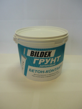 Грунтовка акриловая для внутренних и наружных работ БЕТОН-КОНТАКТ 12кг BILDEX *1/48