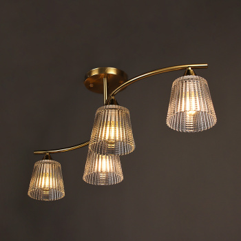 Светильник потолочный N6580/4 COP 4*40W E14 220V (l-725; w-220; h-245) S=16м2 VERNER LIGHTING *1