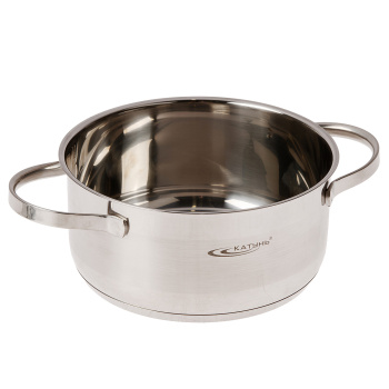 Кастрюля нерж. "Катунь" "Альта" 2,2л d18см термораспред. дно, Стекл. кр. KT-SET-005-22 *1/8